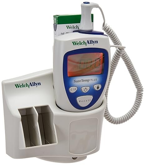 Welchalllyn 01692-200 Surtemp Plus 692 electronic thermometer with wall-mounted and security system with ID card location field.